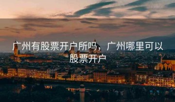 广州有股票开户所吗，广州哪里可以股票开户
