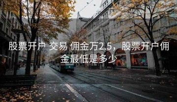 股票开户 交易 佣金万2.5，股票开户佣金最低是多少