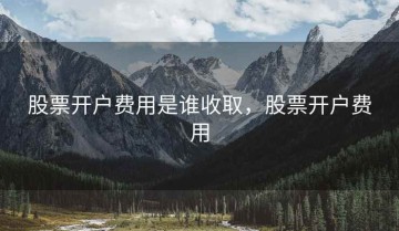 股票开户费用是谁收取，股票开户费用
