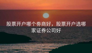股票开户哪个劵商好，股票开户选哪家证券公司好