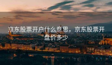 京东股票开户什么意思，京东股票开盘价多少