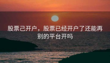 股票己开户，股票已经开户了还能再别的平台开吗