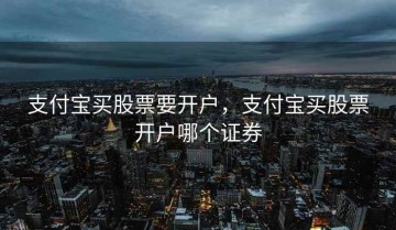 支付宝买股票要开户，支付宝买股票开户哪个证券