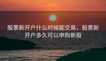股票新开户什么时候能交易，股票新开户多久可以申购新股
