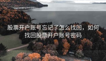 股票开户账号忘记了怎么找回，如何找回股票开户账号密码