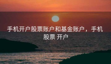 手机开户股票账户和基金账户，手机 股票 开户