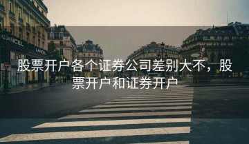 股票开户各个证券公司差别大不，股票开户和证券开户