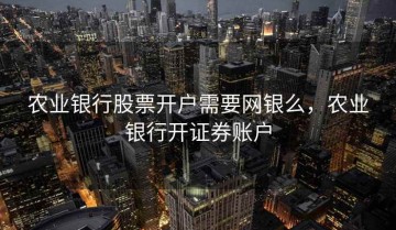 农业银行股票开户需要网银么，农业银行开证券账户