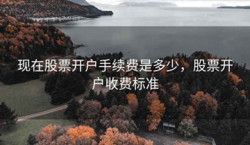 现在股票开户手续费是多少，股票开户收费标准