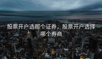 股票开户选那个证券，股票开户选择哪个券商