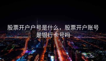 股票开户户号是什么，股票开户账号是银行卡号吗