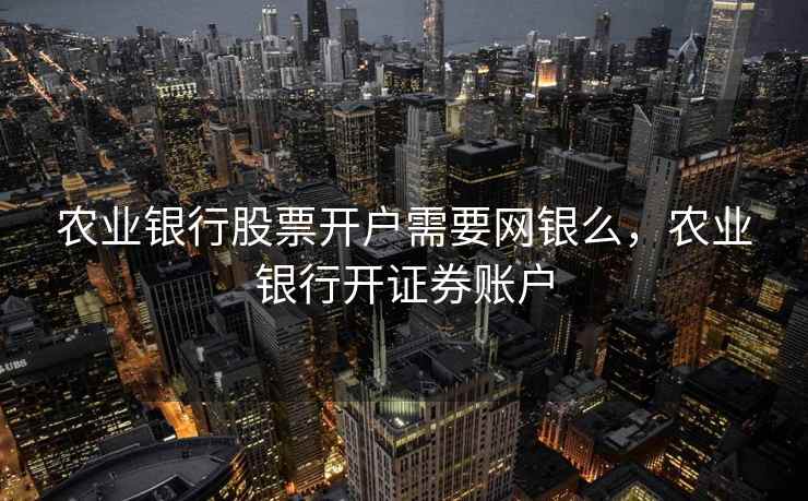 农业银行股票开户需要网银么，农业银行开证券账户