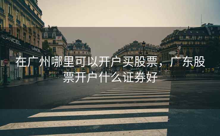 在广州哪里可以开户买股票，广东股票开户什么证券好