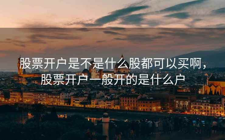 股票开户是不是什么股都可以买啊，股票开户一般开的是什么户
