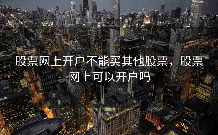 股票网上开户不能买其他股票，股票网上可以开户吗