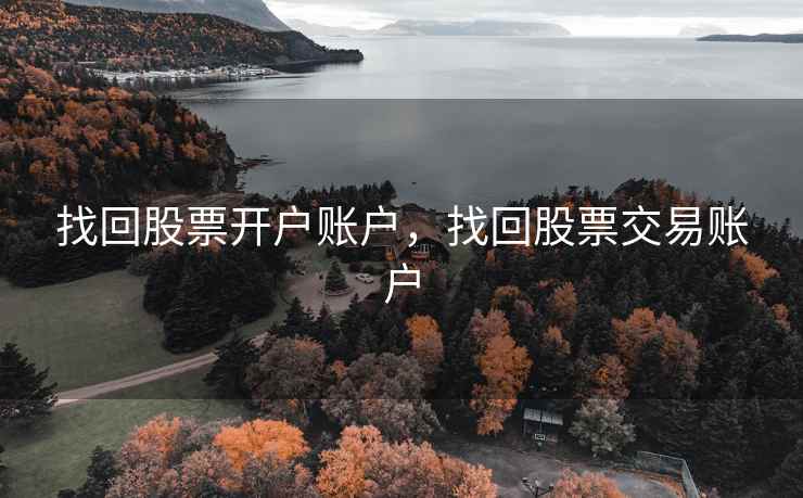 找回股票开户账户，找回股票交易账户
