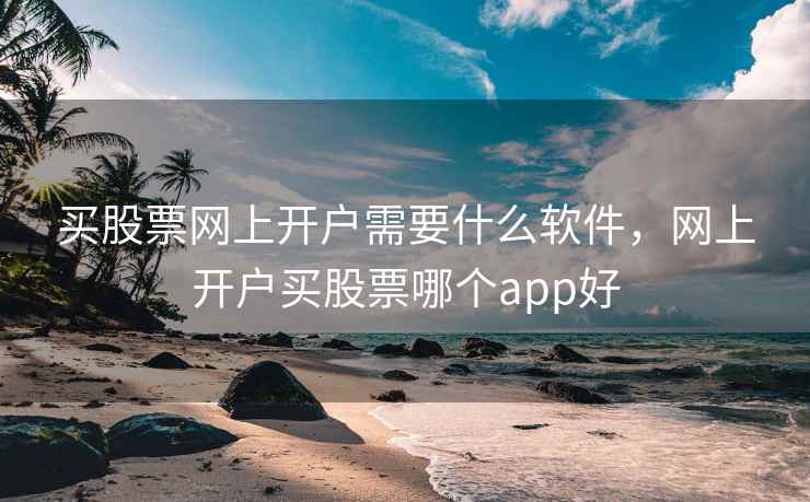 买股票网上开户需要什么软件，网上开户买股票哪个app好