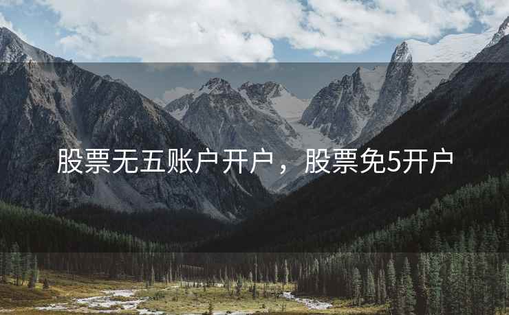 股票无五账户开户，股票免5开户