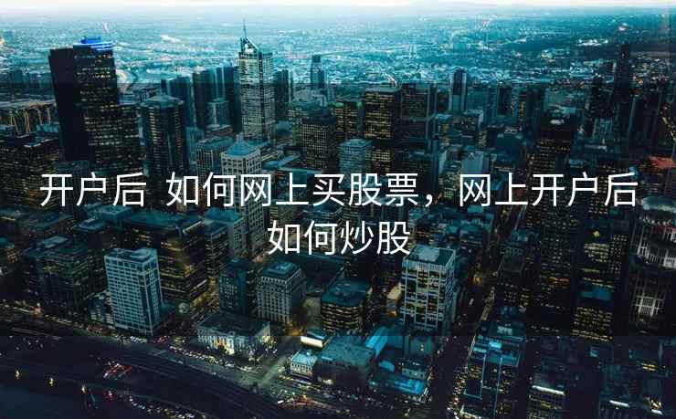 开户后 如何网上买股票,网上开户后如何炒股 开户后 如何网上买股票,网上开户后如何炒股